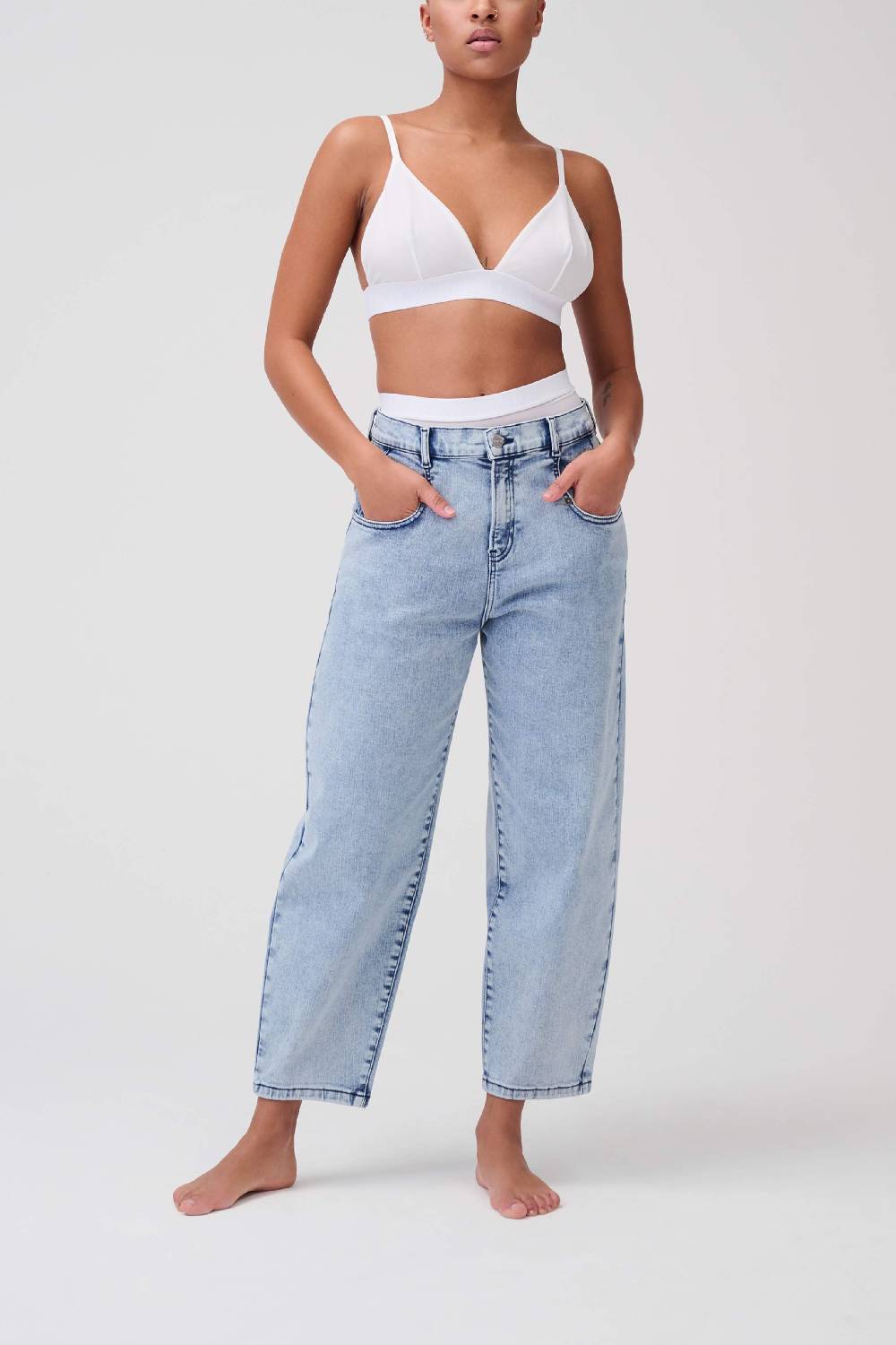 Item M6 Relaxed Denim High Rise Pants Hotsell