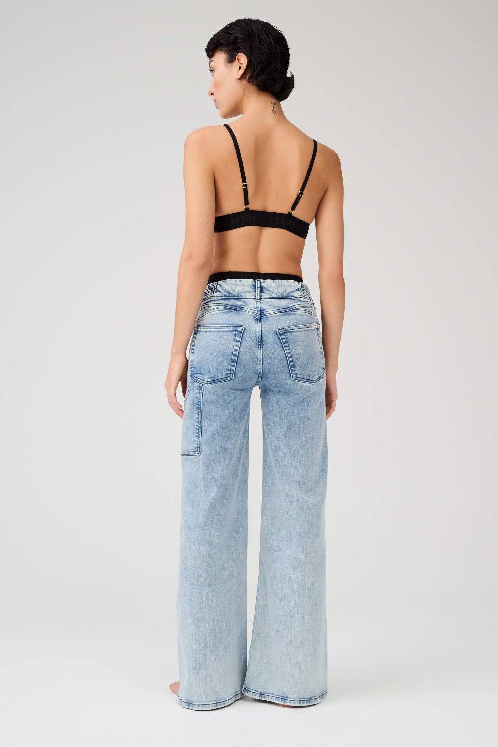 Item M6 Wide Legged High Rise Denim Günstiger Verkauf