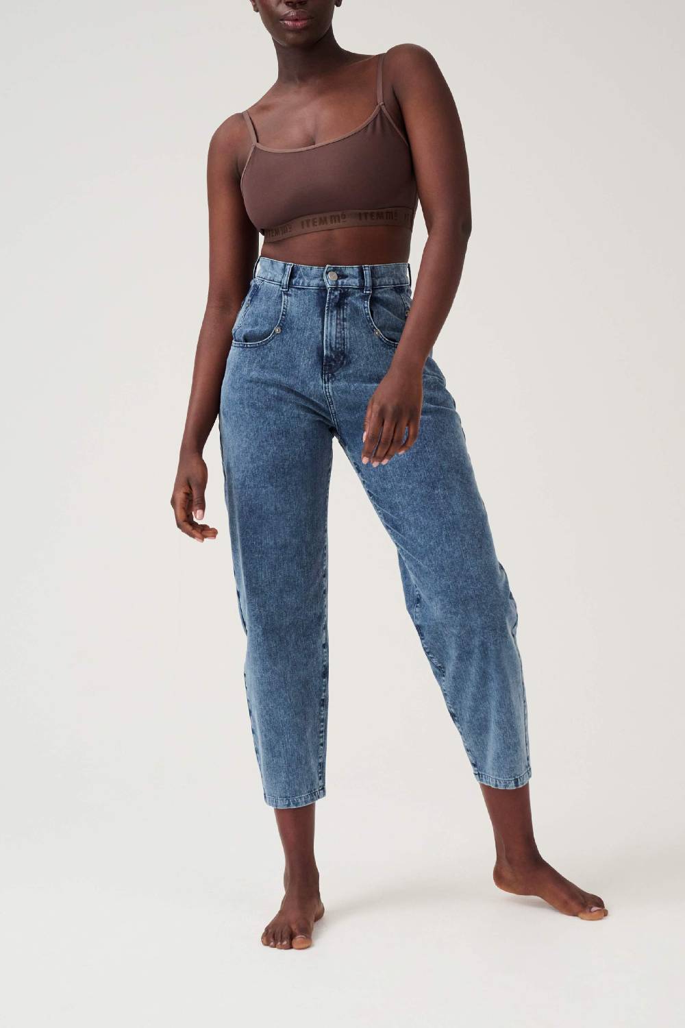 Item M6 Relaxed Denim High Rise Pants Blitzverkäufe