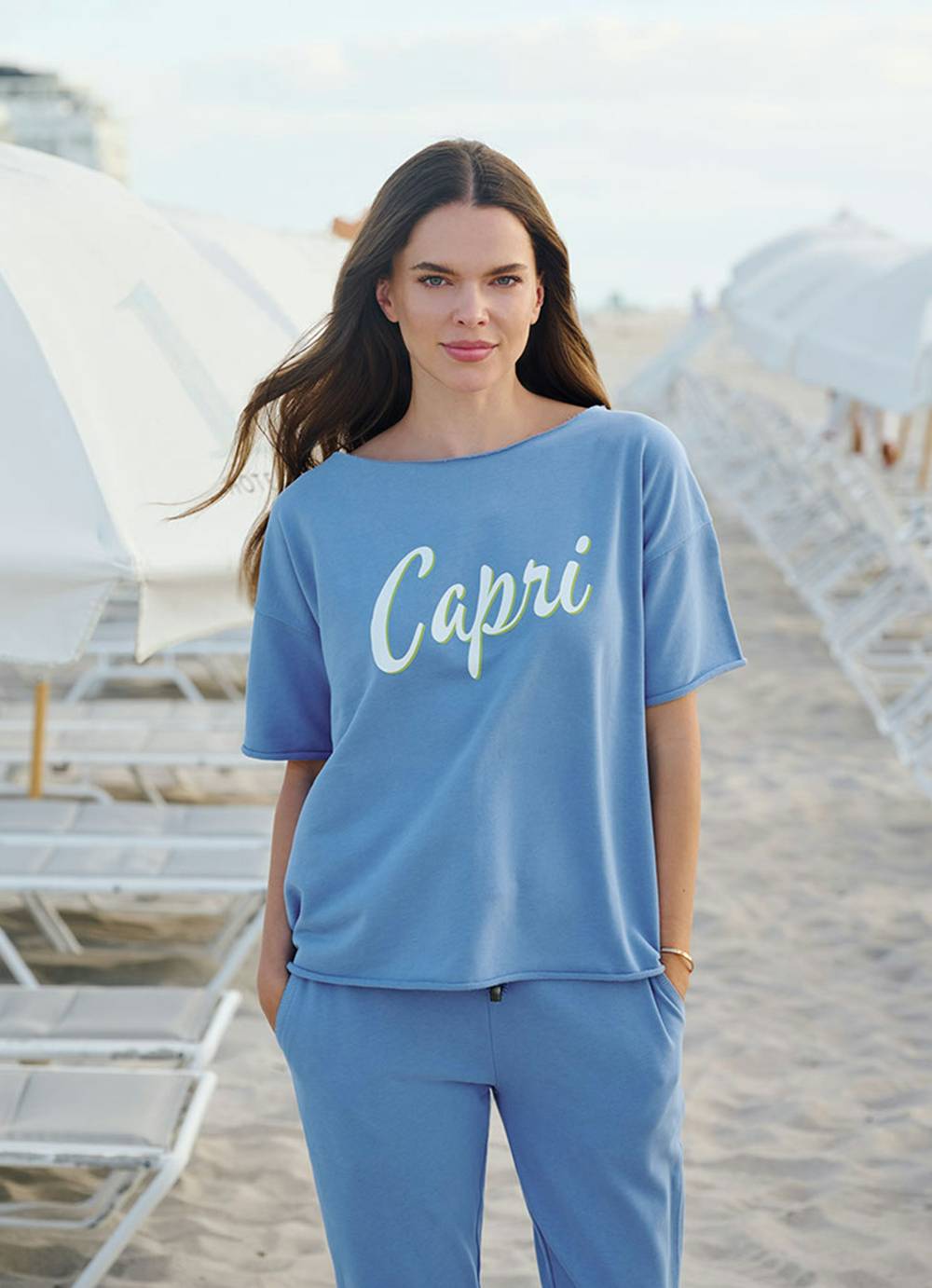 Juvia Capri Fleece Sweater Shortsleeve Vatertagsangebot