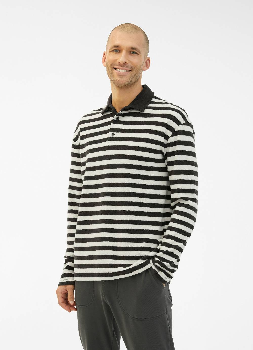Juvia Frottee Polo - Longsleeve Günstig kaufen