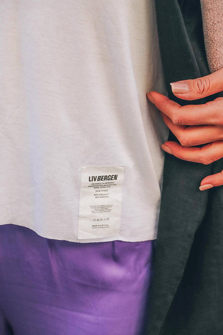 Liv Bergen T-Shirt Vulcano in optic white Weihnachtsangebot