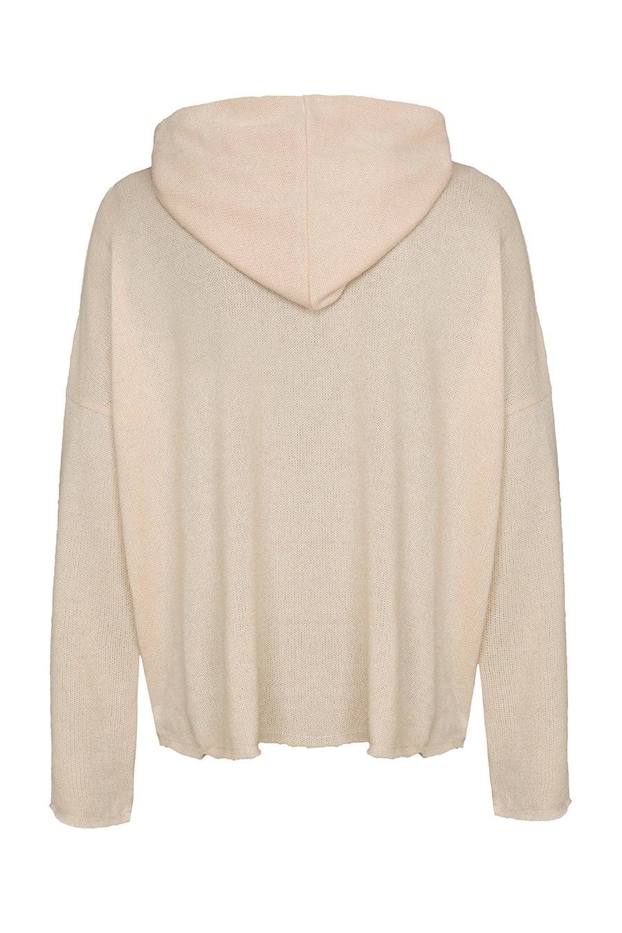 Liv Bergen Hoodie Knit in creme Exklusive Angebote