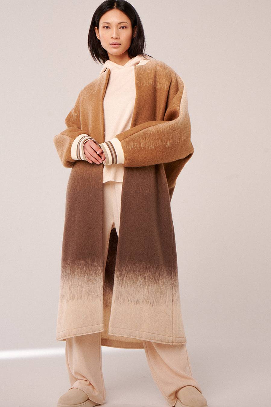 Liv Bergen Hoodie Knit in creme Exklusive Angebote