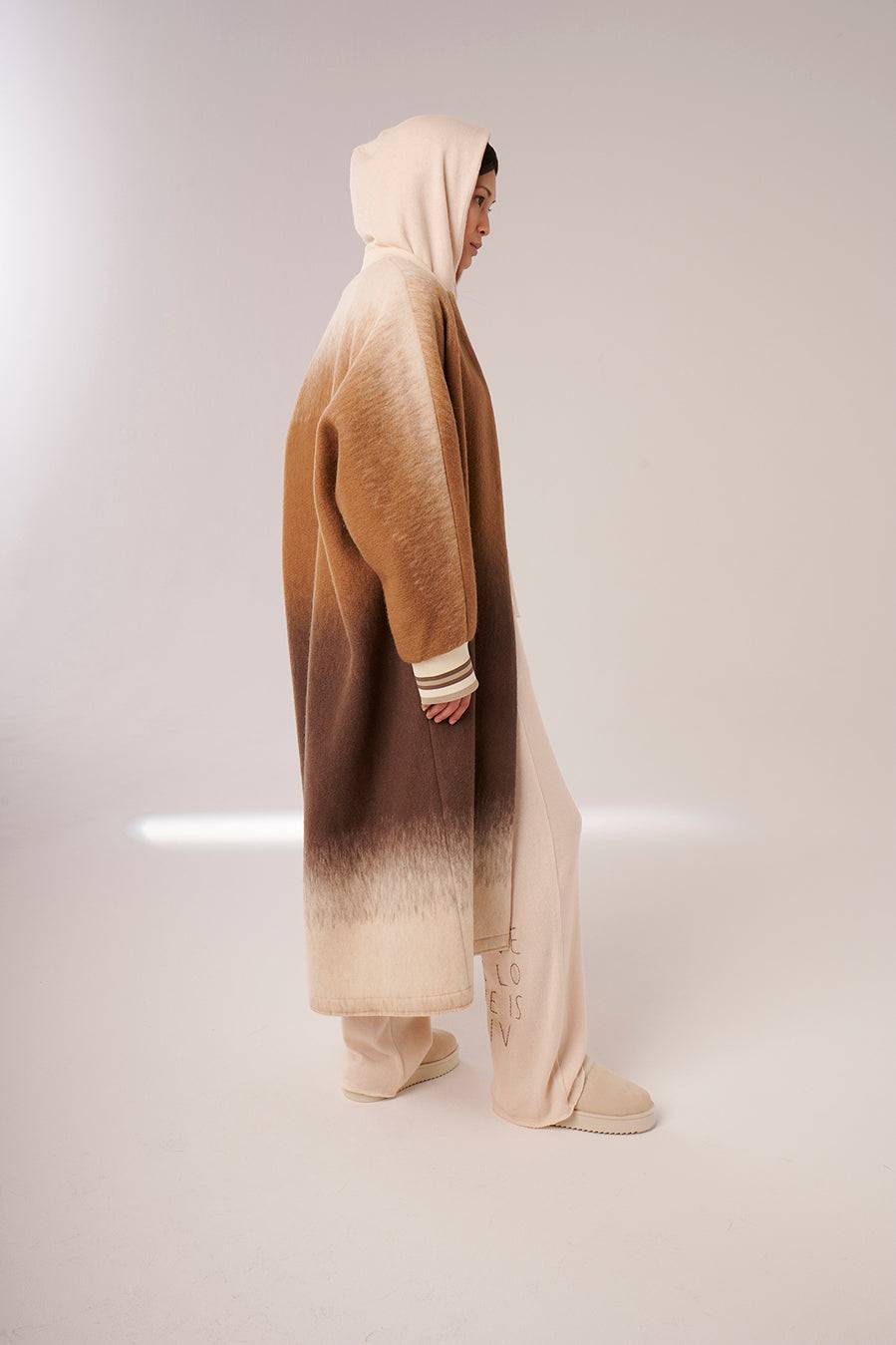 Liv Bergen Hoodie Knit in creme Exklusive Angebote