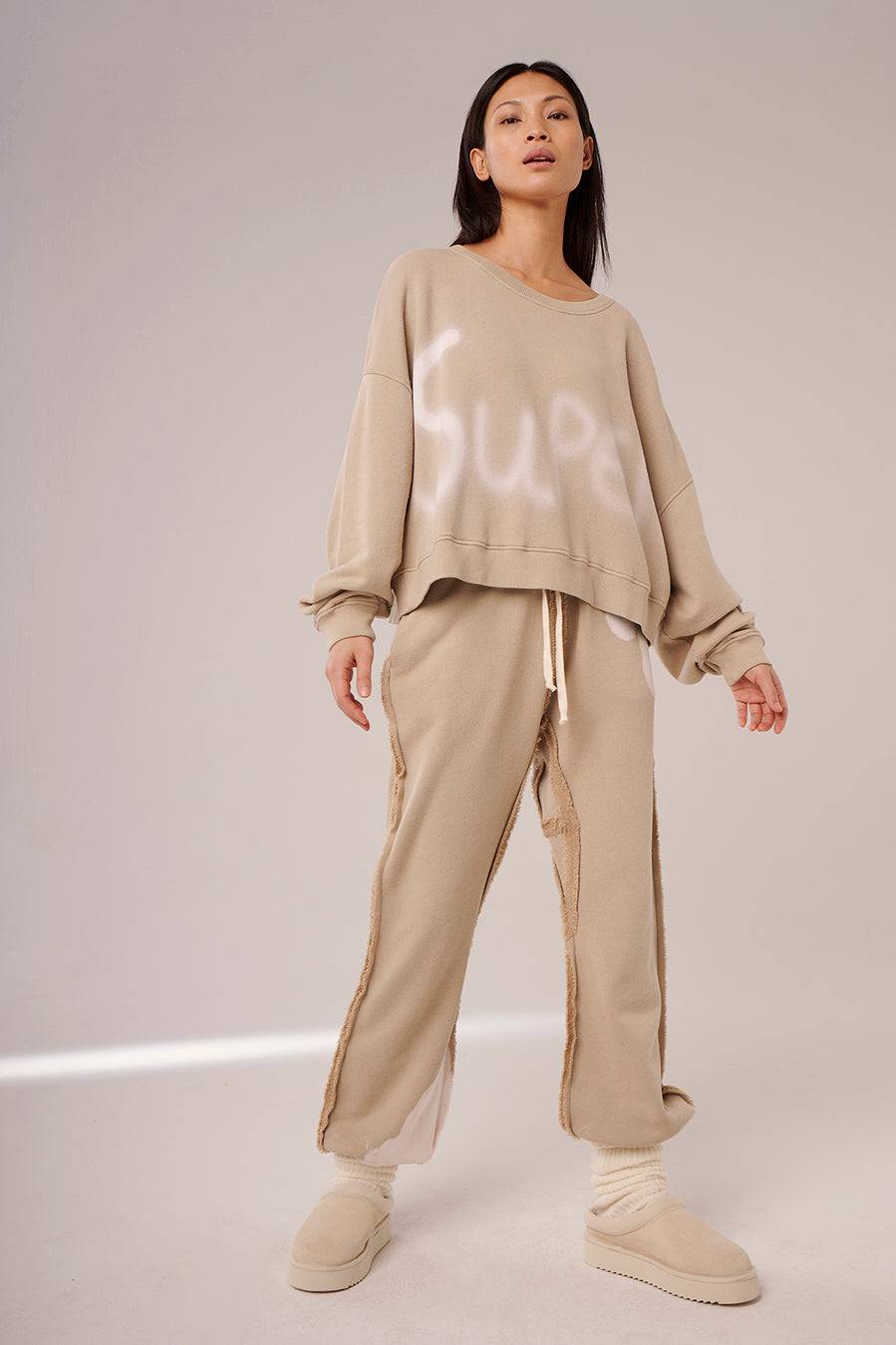 Liv Bergen Sweater Bleached in camel Neueste Stile