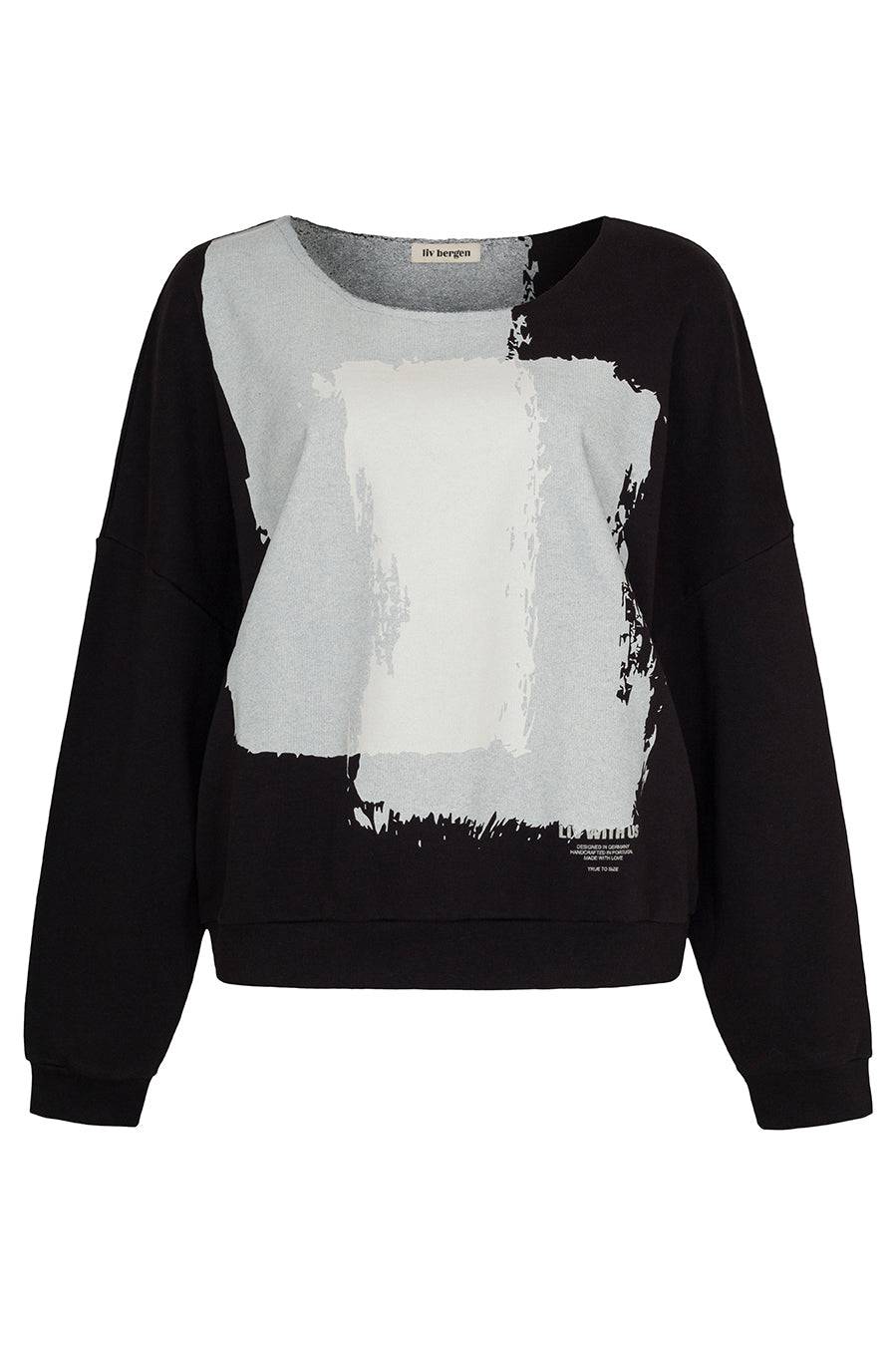 Liv Bergen Sweater Painted in black Jubiläumsangebot