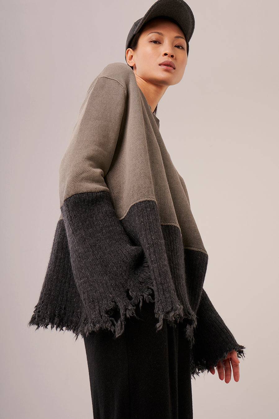 Liv Bergen Sweater Cotton dye in mocca Bestseller