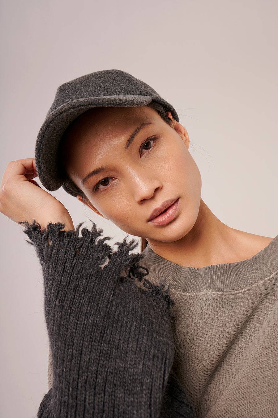 Liv Bergen Sweater Cotton dye in mocca Bestseller