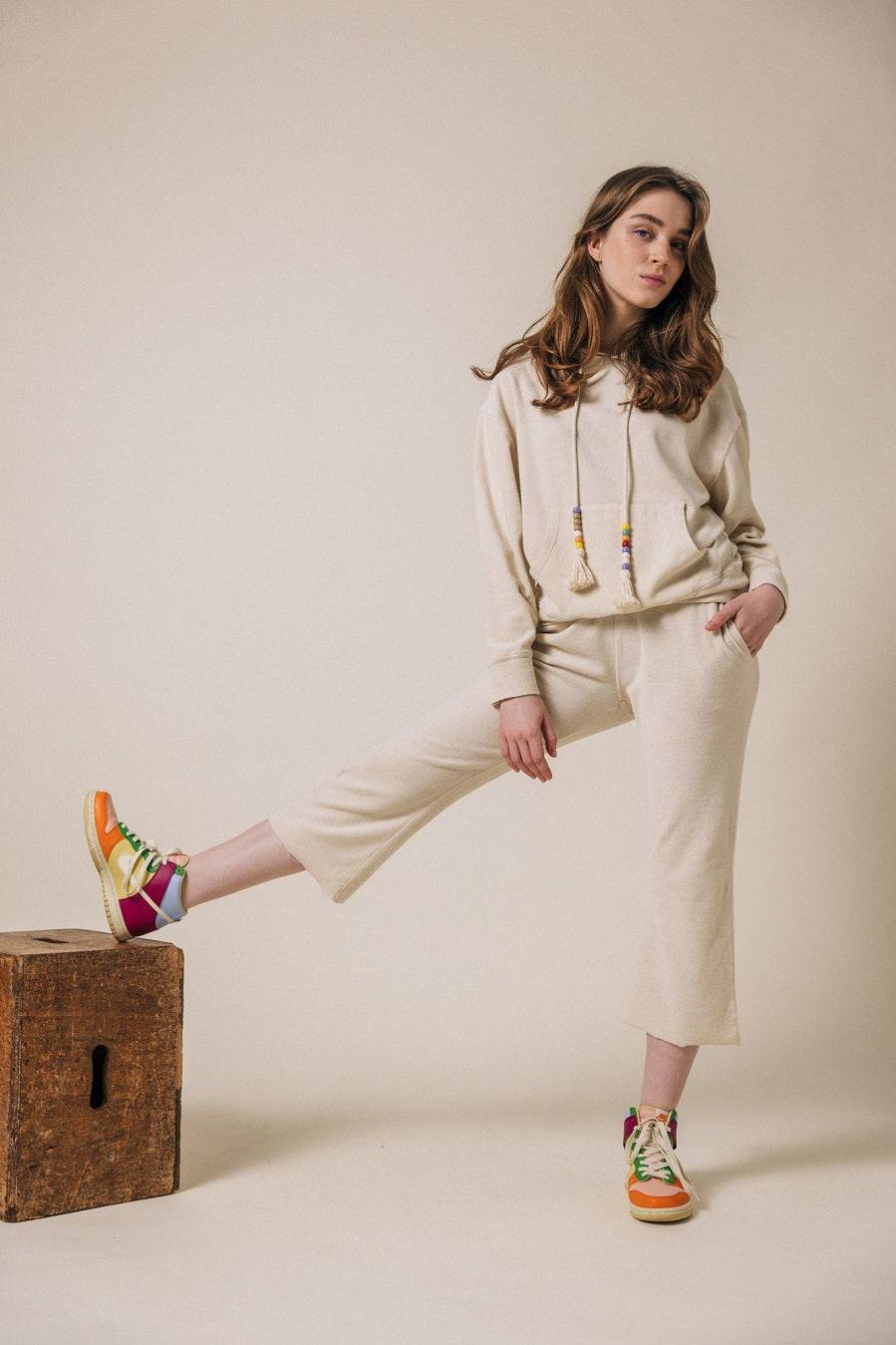 Liv Bergen Hoodie California in creme Versandkostenfrei