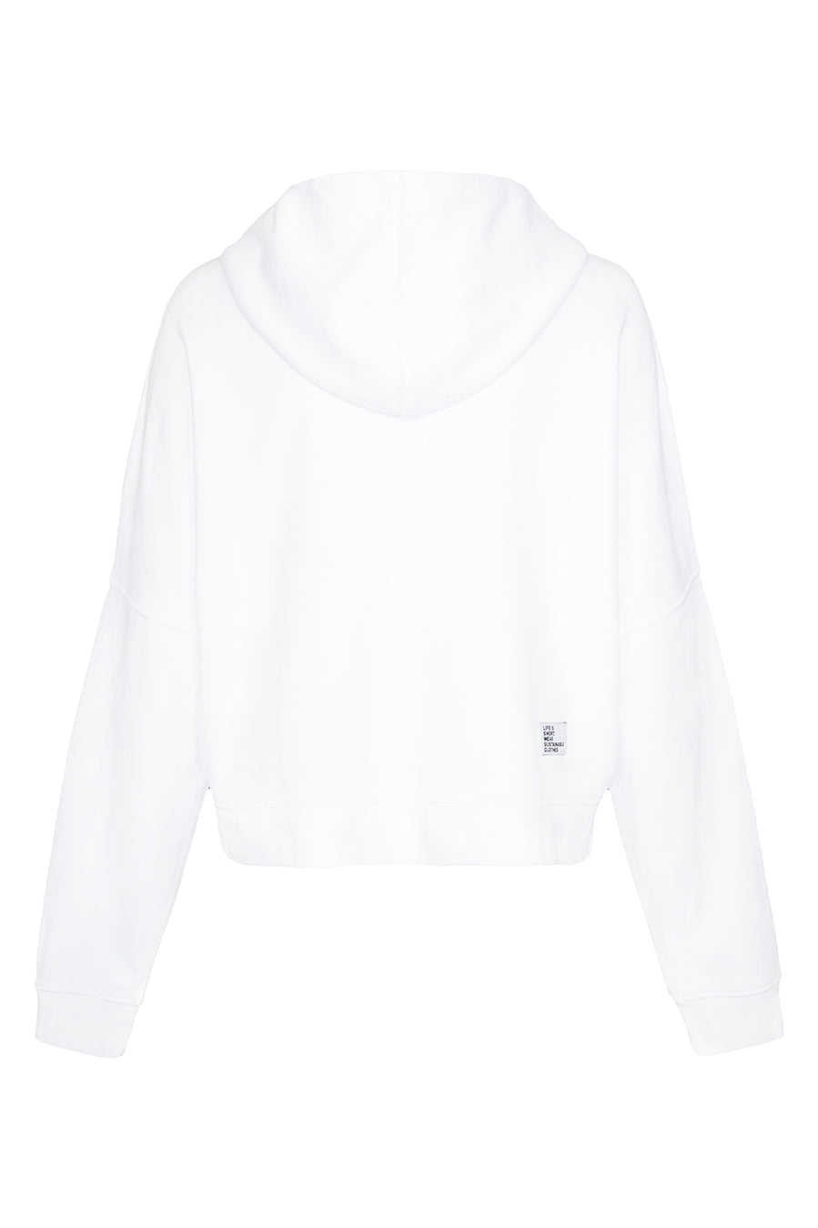 Liv Bergen Hoodie cropped in optic white Flash Sale