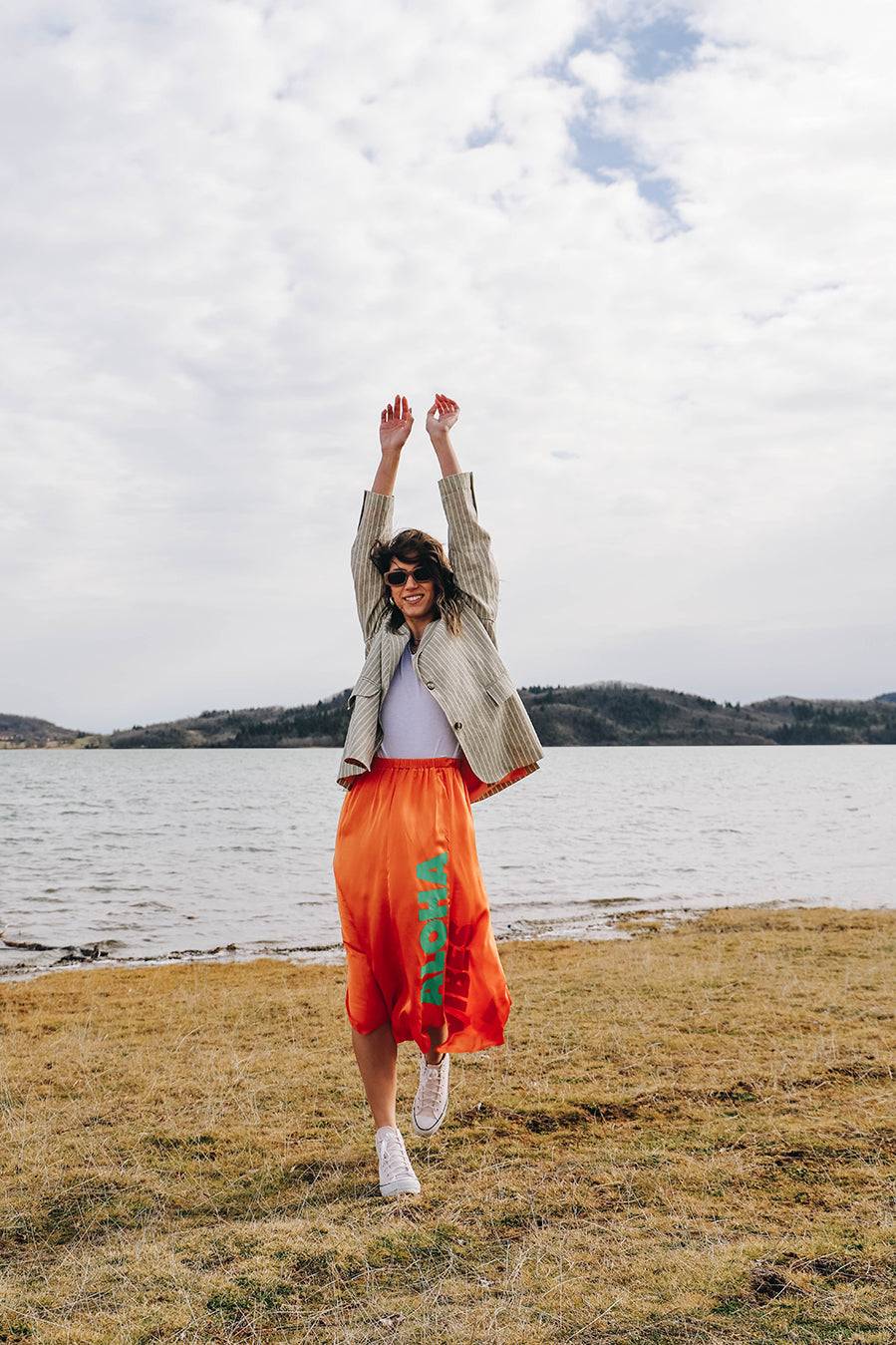 Liv Bergen Rock ALOHA VIBES in orange Osterangebot