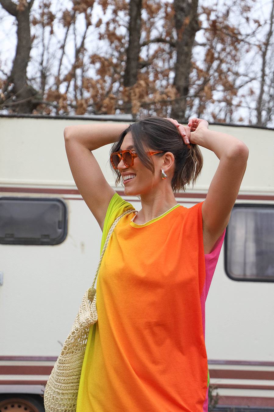 Liv Bergen Kleid Rainbow in multicolour Top Angebot