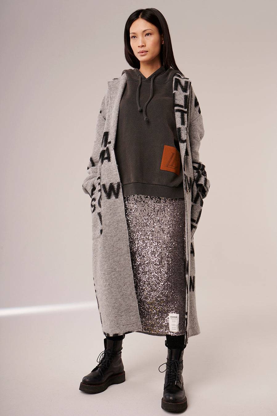 Liv Bergen Mantel Come in black/grey Kauf eins, bekomm eins gratis