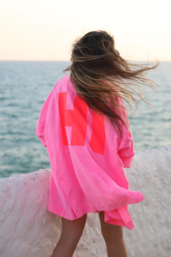 Liv Bergen Oversized Blazer HI in neon pink Neueste Stile