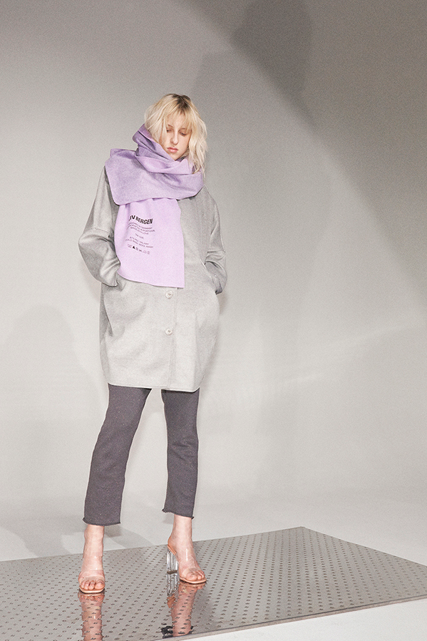 Liv Bergen Oversized Mantel in mouse Sonderangebot der Fabrik