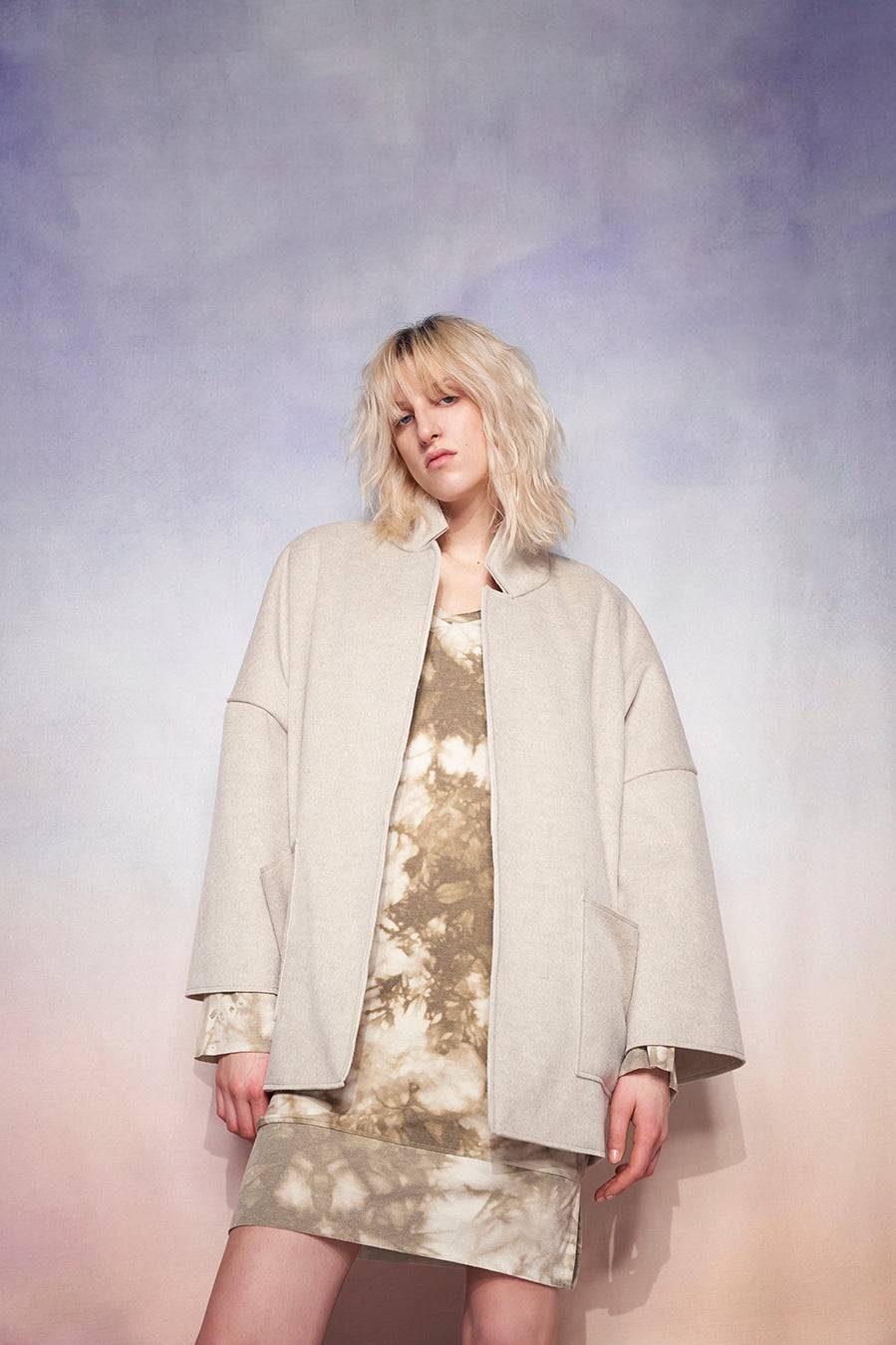 Liv Bergen Kurzer Mantel in sand Discount Store für neue Produkte