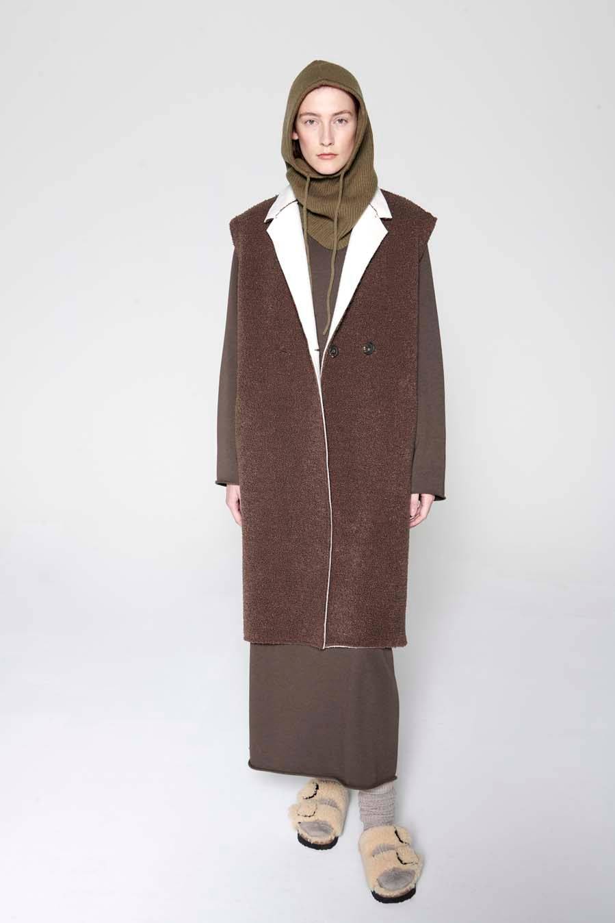 Liv Bergen Weste Teddy in stone grey Speichern exportieren