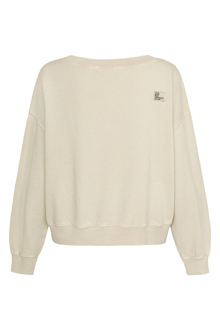 Liv Bergen Sweater square "100% Organic Cotton" in buttercreme Tägliche Deals