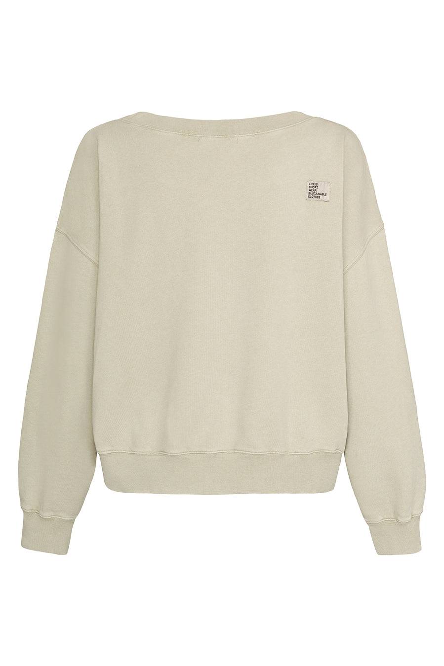 Liv Bergen Sweater square "100% Organic Cotton" in sand Sonderangebote
