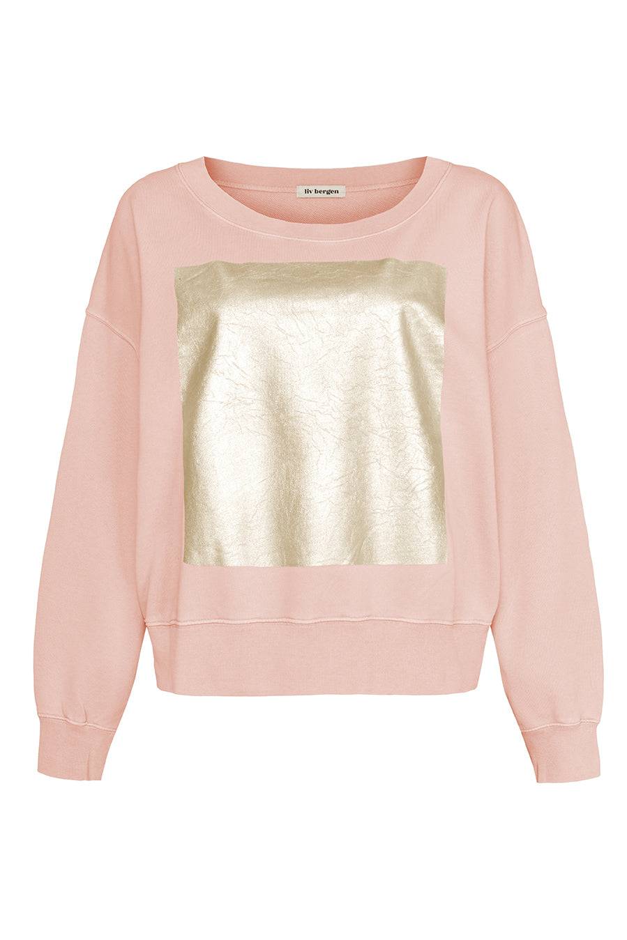 Liv Bergen Sweater square "100% Organic Cotton" in powder Riesige Ersparnisse