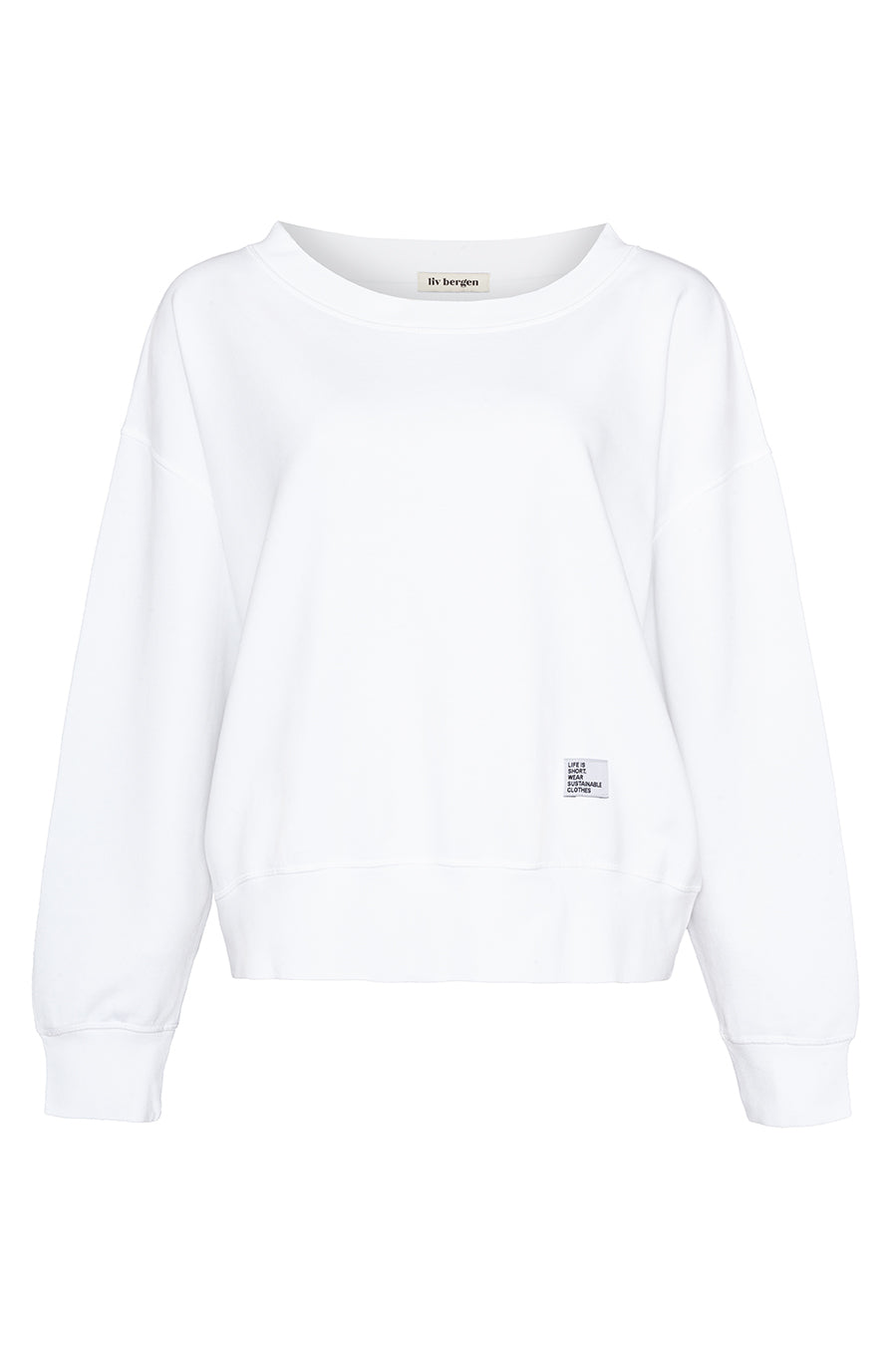 Liv Bergen Sweater "100% Organic Cotton" in optic white Kostenlose Rückgabe