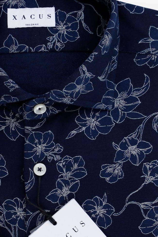 ﻿xacus Hemd Herren Xacus Regular Muster 100% Baumwolle kragen Italienisch Lange Ärmel Super Rabatt
