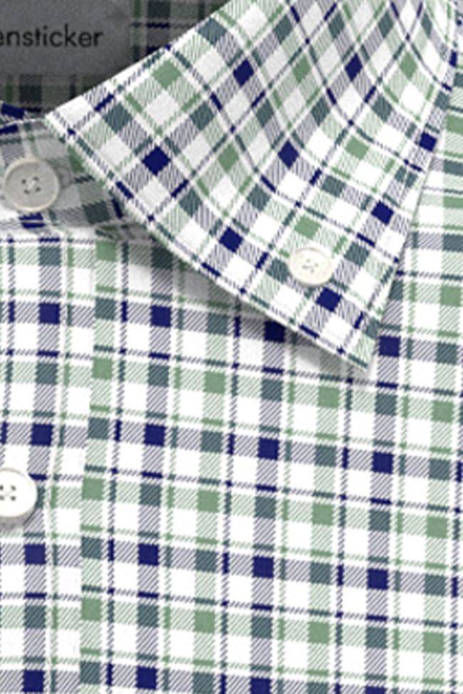 seidensticker Hemd Herren Seidensticker Regular Bügelfreie Karo kragen Button-Down Kurze Ärmel Verkauf