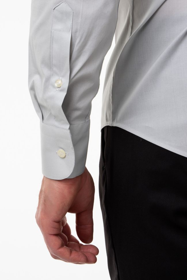 aplomb Hemd Herren Aplomb Slim Einfarbig 97% Baumwolle 3% elastan kragen Italienisch Lange Ärmel Günstig kaufen