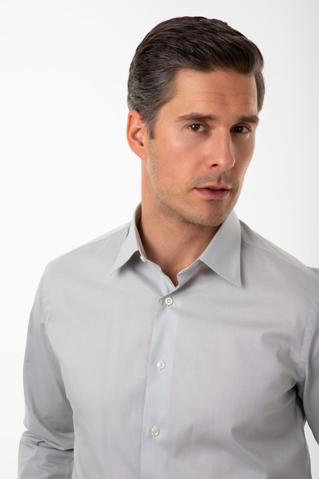 aplomb Hemd Herren Aplomb Slim Einfarbig 97% Baumwolle 3% elastan kragen Italienisch Lange Ärmel Günstig kaufen