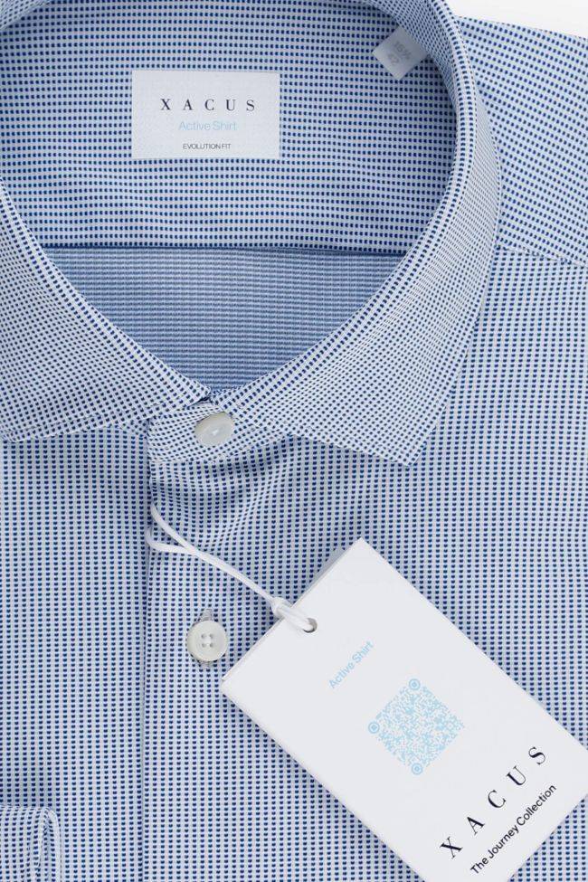 xacus Hemd Herren Xacus Classic Halb Unifarben 83% polyamide 17% elastane kragen Französisch Lange Ärmel Großer Ausverkauf