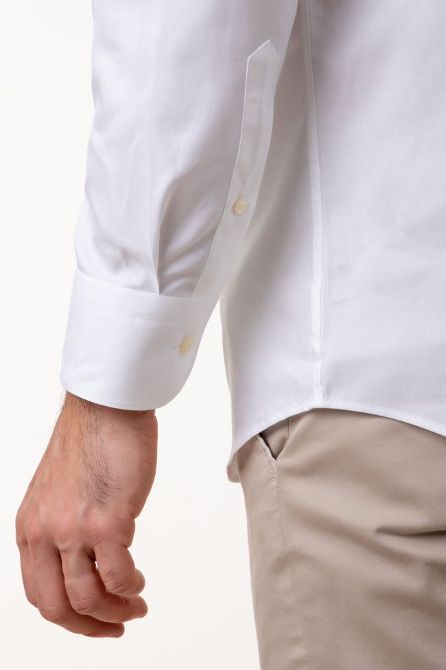 aplomb Hemd Herren Aplomb Slim Einfarbig 100% Baumwolle kragen Französisch Lange Ärmel Exklusivangebot