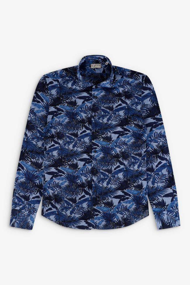 xacus Hemd Herren Xacus Regular Muster 40% Leinen 60% Baumwolle kragen Französisch Lange Ärmel Neueste Stile