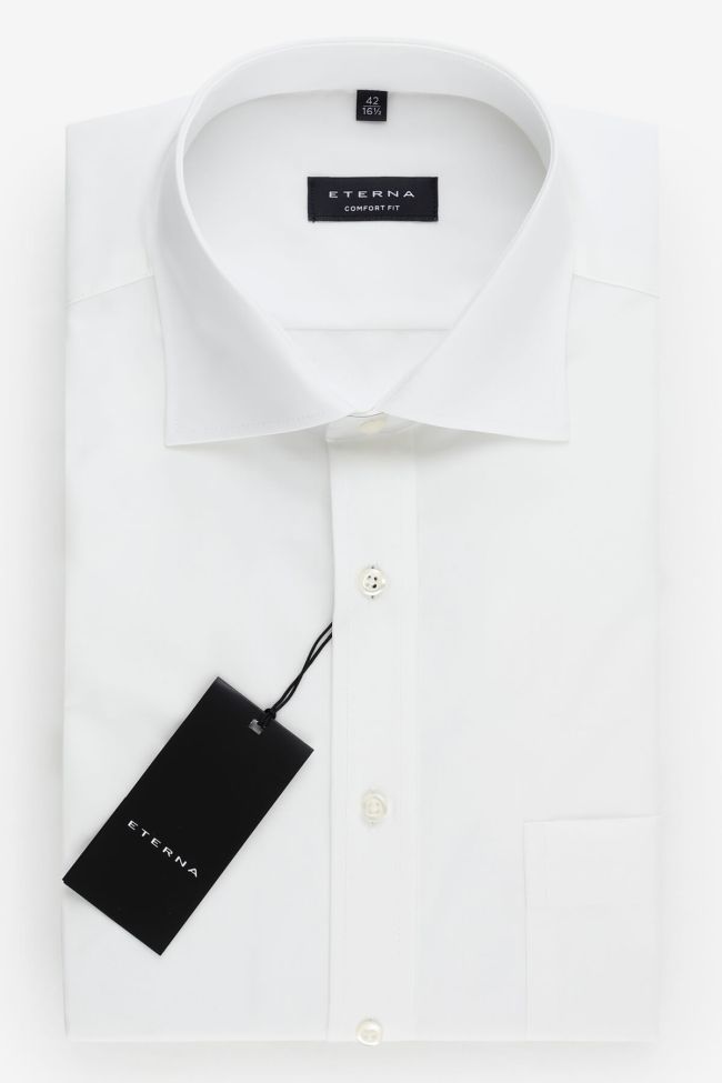 eterna Hemd Herren Eterna Comfort Einfarbig 100% Baumwolle kragen Französisch Lange Ärmel Letzte 2 Tage