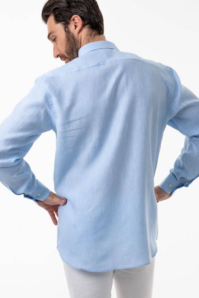 aplomb Hemd Herren Aplomb Classic Einfarbig 100% Leinen kragen Button-Down Lange Ärmel Bis zu 60% Rabatt
