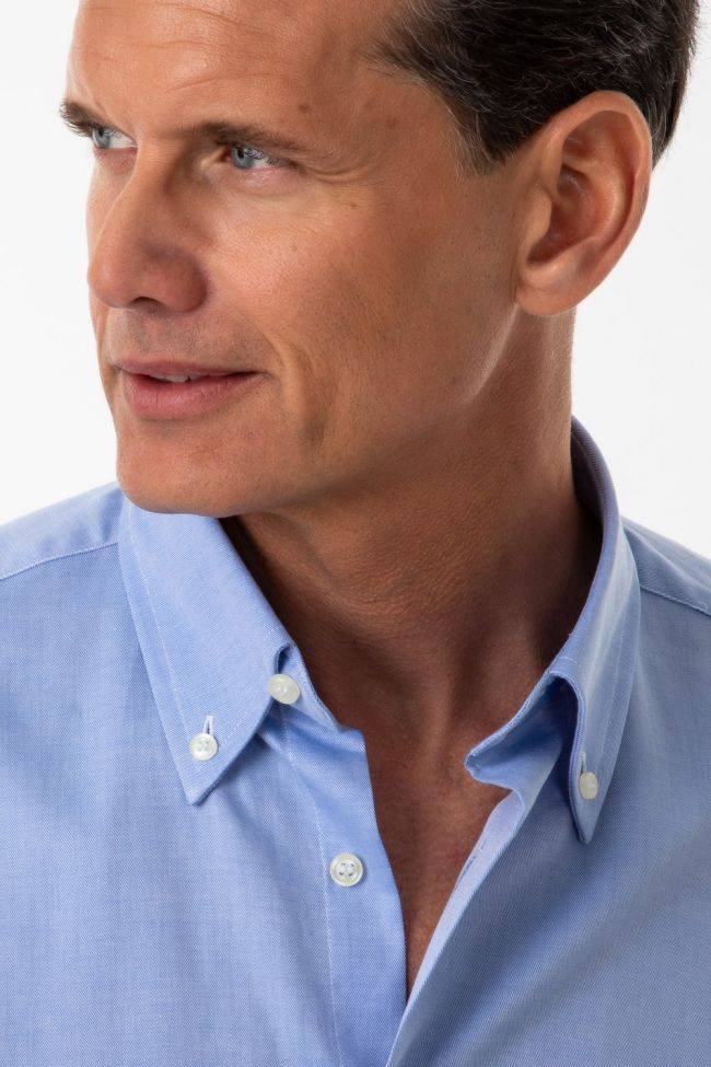 aplomb Hemd Herren Aplomb Regular Einfarbig 100% Baumwolle kragen Button-Down Lange Ärmel Im Verkauf