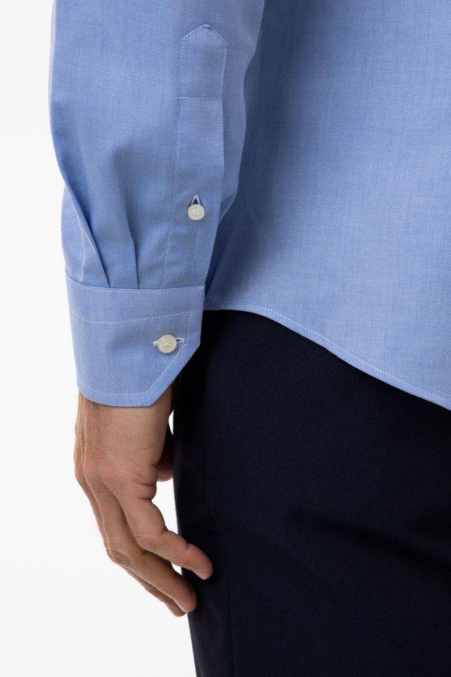 aplomb Hemd Herren Aplomb Regular Einfarbig 100% Baumwolle kragen Button-Down Lange Ärmel Im Verkauf