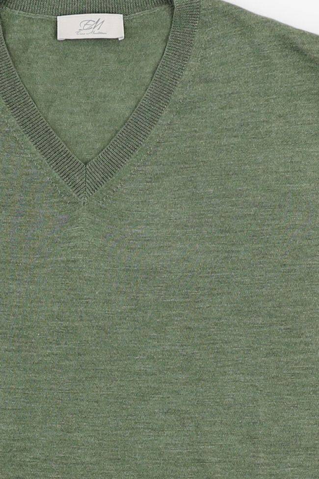 enzo mantovani Strickwaren Herren Enzo Mantovani V-Ausschnitt Regular Einfarbig 70% cashmere 30% silk Online