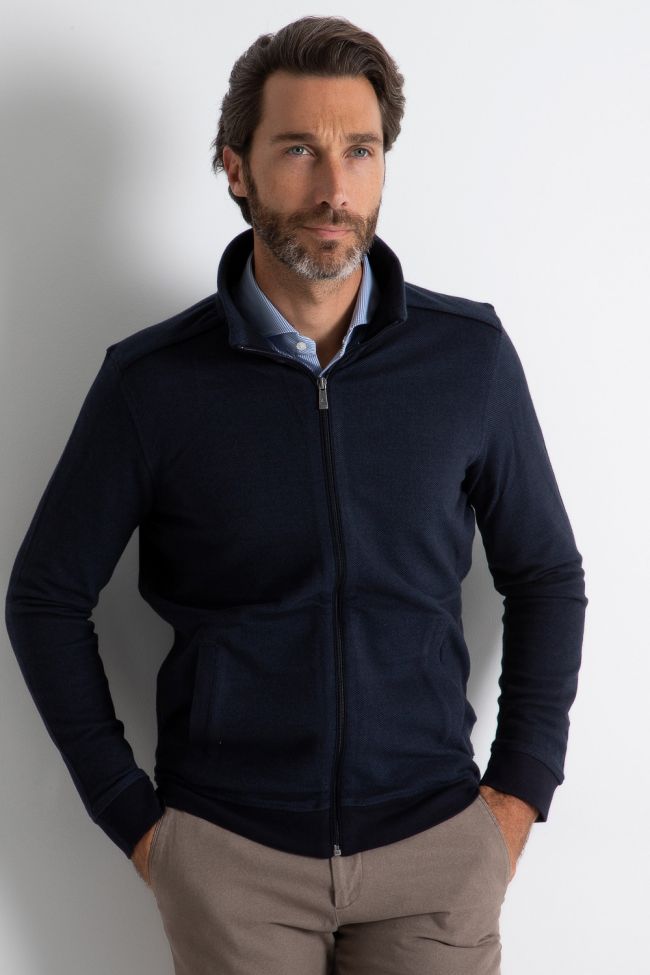 ragman Strickwaren Herren Ragman Reißverschluss Classic Einfarbig 100% winter cotton im Angebot