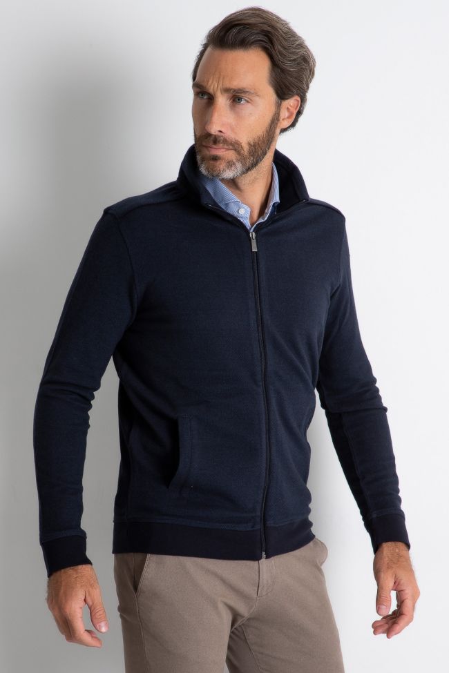 ragman Strickwaren Herren Ragman Reißverschluss Classic Einfarbig 100% winter cotton im Angebot