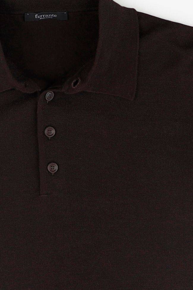 ferrante Strickwaren Herren Ferrante Polokragen Regular Einfarbig 100% Merinowolle Extrafine Limitierter Zeitrabatt