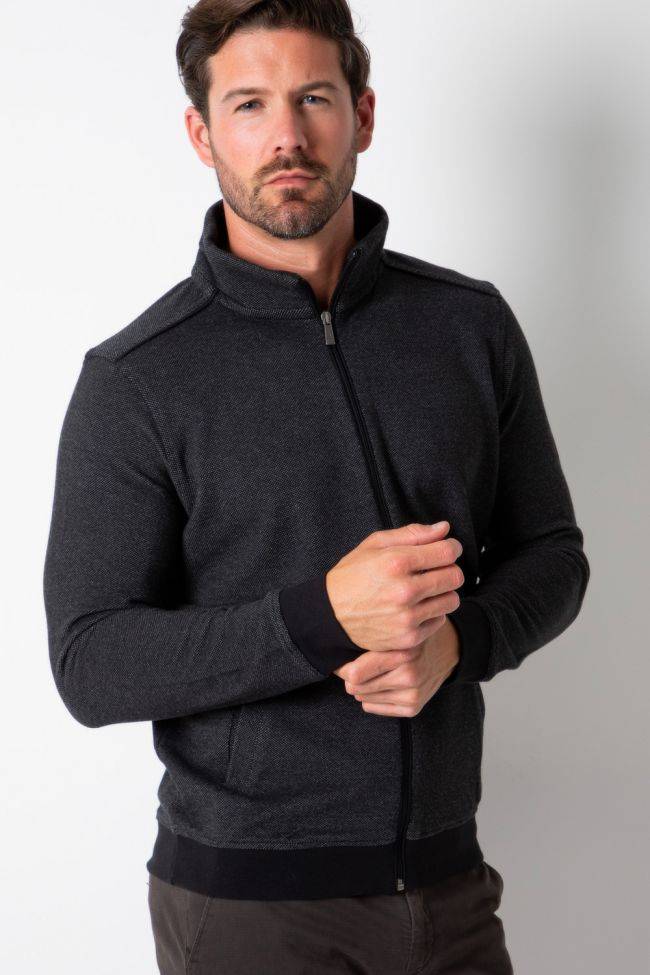 ragman Strickwaren Herren Ragman Reißverschluss Classic Einfarbig 100% winter cotton Top Angebot