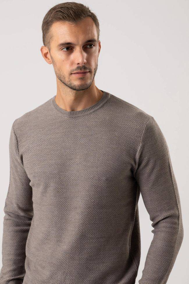privati firenze Strickwaren Herren Privati Firenze Rundhalsausschnitt Slim Einfarbig 100% Merinowolle Saisonale Angebote