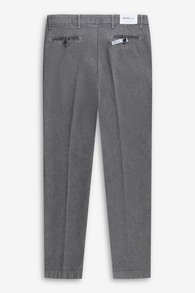 moro Hose Herren Moro Chinos Slim Einfarbig 98% cotton 2% ea Im Verkauf