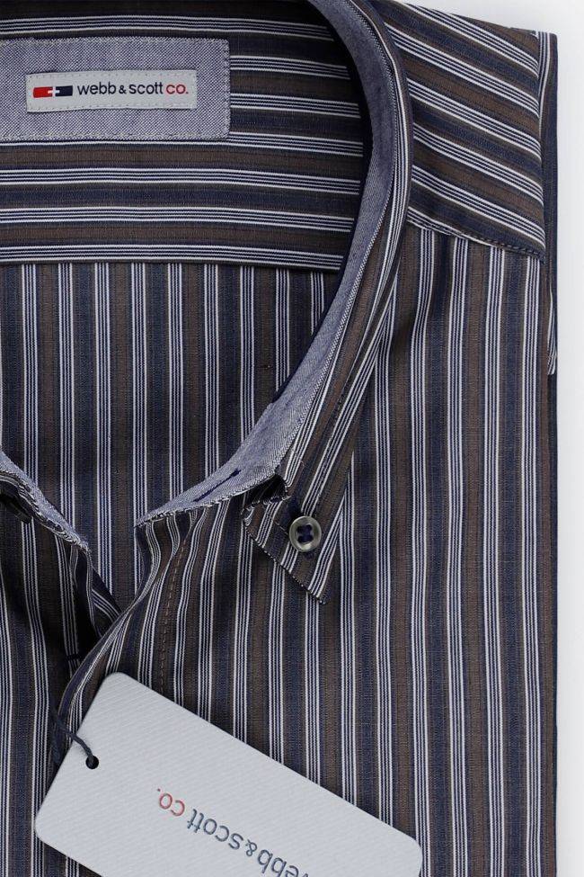 webb & scott Hemd Herren Webb & Scott Classic Streifen 100% Baumwolle kragen Button-Down Lange Ärmel im Angebot