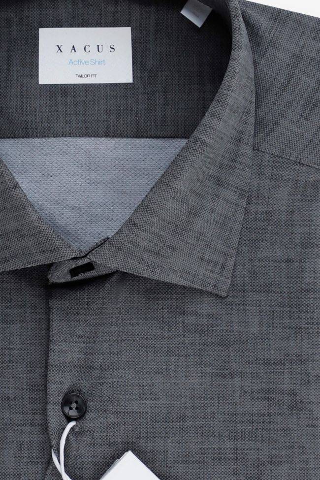 xacus Hemd Herren Xacus Regular Halb Unifarben 86% poliammide 14% elastan kragen Französisch Lange Ärmel Schlussverkauf