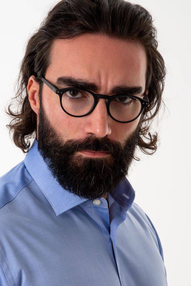 aplomb Hemd Herren Aplomb Slim Einfarbig 100% Baumwolle kragen Französisch Lange Ärmel Günstiger Verkauf