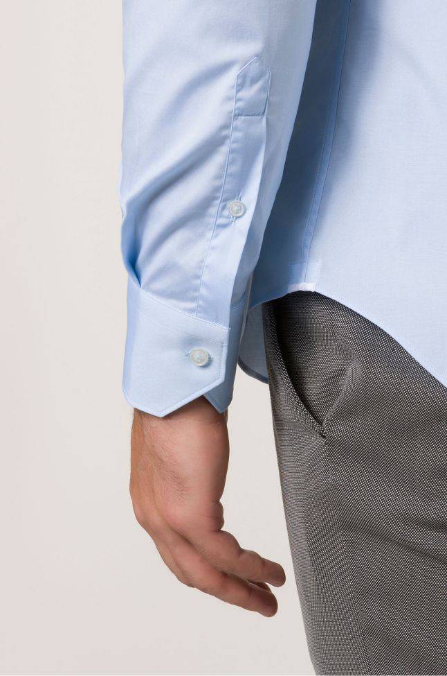 xacus Hemd Herren Xacus Slim Einfarbig 96% Baumwolle 4% elastan kragen Französisch Lange Ärmel Sonderangebot