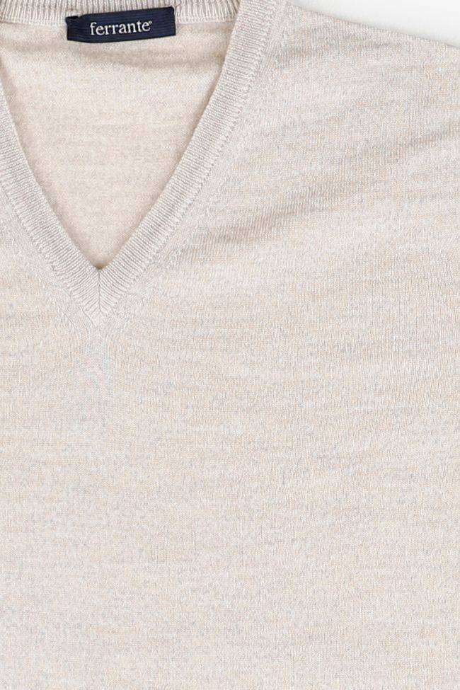 ferrante Strickwaren Herren Ferrante V-Ausschnitt Regular Muster 100% Merinowolle Extrafine Sonderangebote