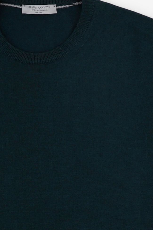 privati firenze Strickwaren Herren Privati Firenze Rundhalsausschnitt Regular Einfarbig 100% Merinowolle Extrafine VIP-Rabatte